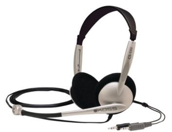 .Koss CS100 Speech Recognition Computer Headset, Silver and Black