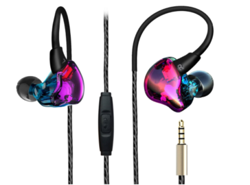 Over-Ear Earbuds, Running Sport in Ear Buds Bass Noise Isolating Colorful Headphones