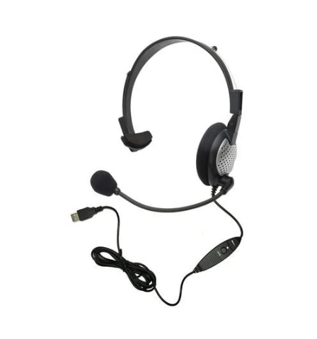 Andrea Communications NC 181VM USB On Ear Monaural Computer Headset with Noise canceling Microphone
